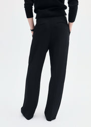 Pleat Front Trouser in Crepe - Black - CO Collections